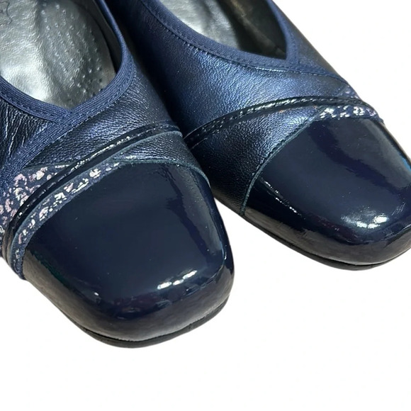 Shoes ,women, leather NEW! Inea Dora blue textured,chunky heel,pump size 39 & 41 - Picture 13 of 16